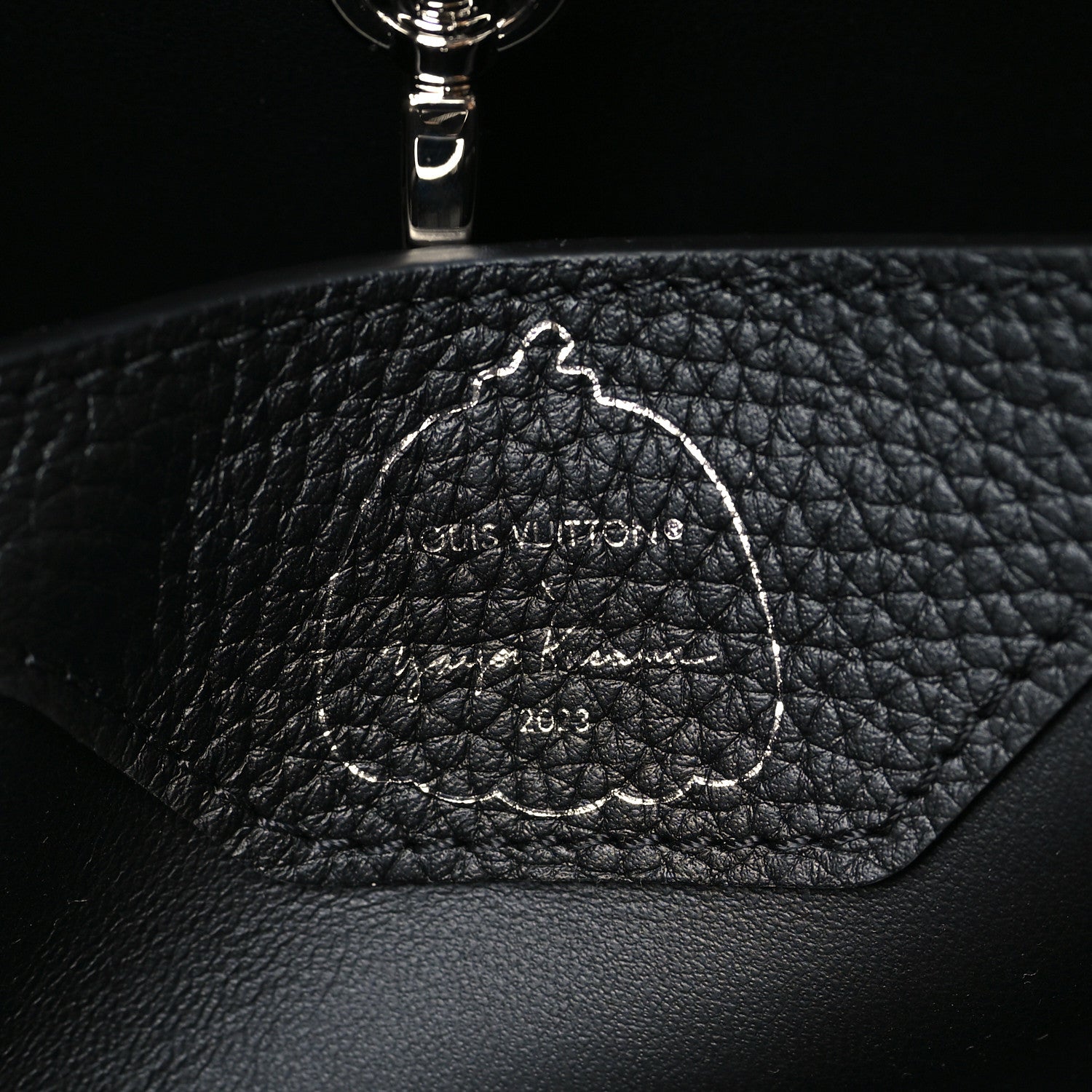 LV X YK Taurillon Capucines MM Black