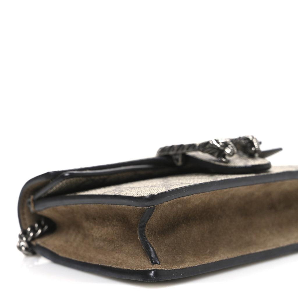 GG Supreme Monogram Super Mini Dionysus Shoulder Bag Taupe