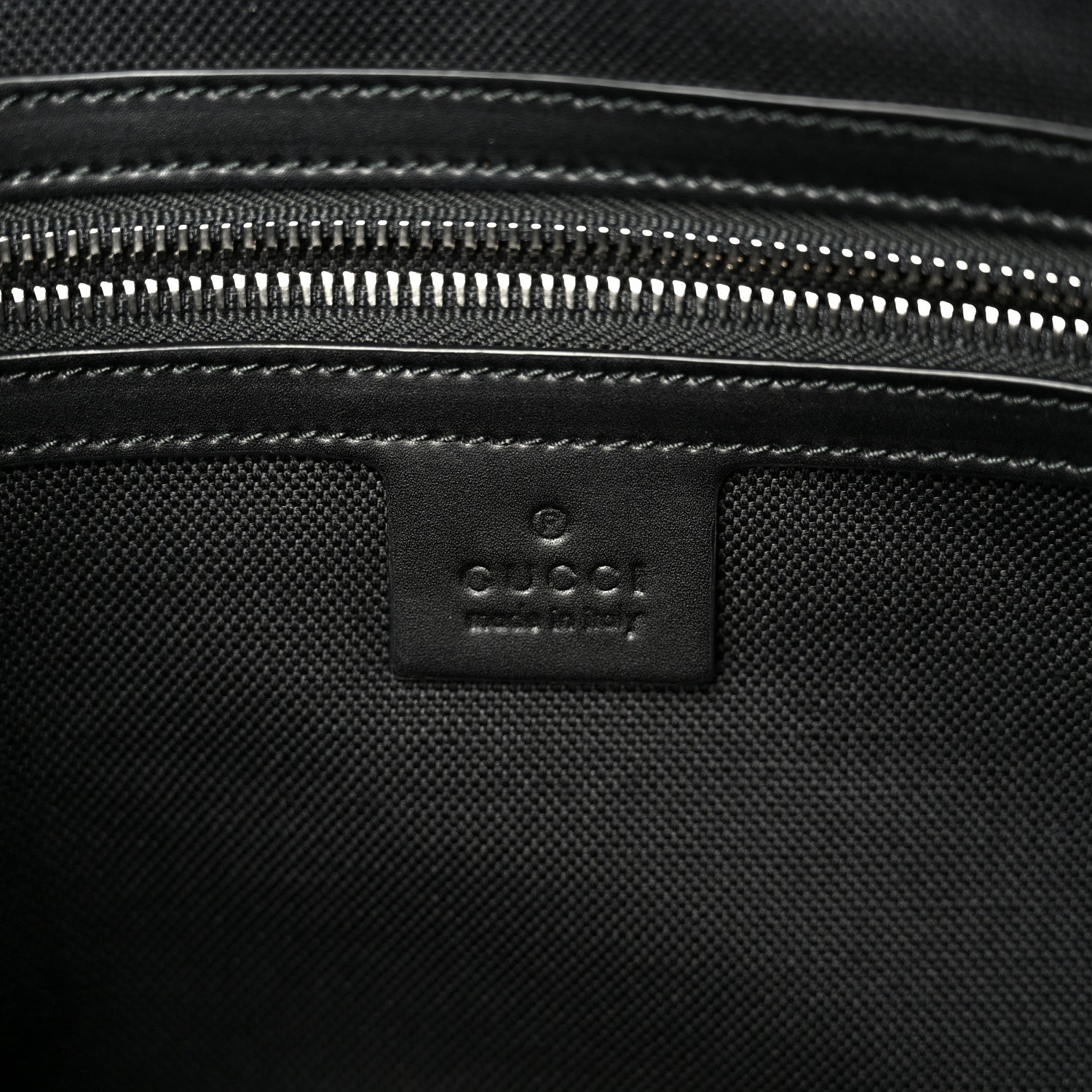 Soft GG Supreme Monogram Appia Calfskin Web East West Messenger Bag Black Grey