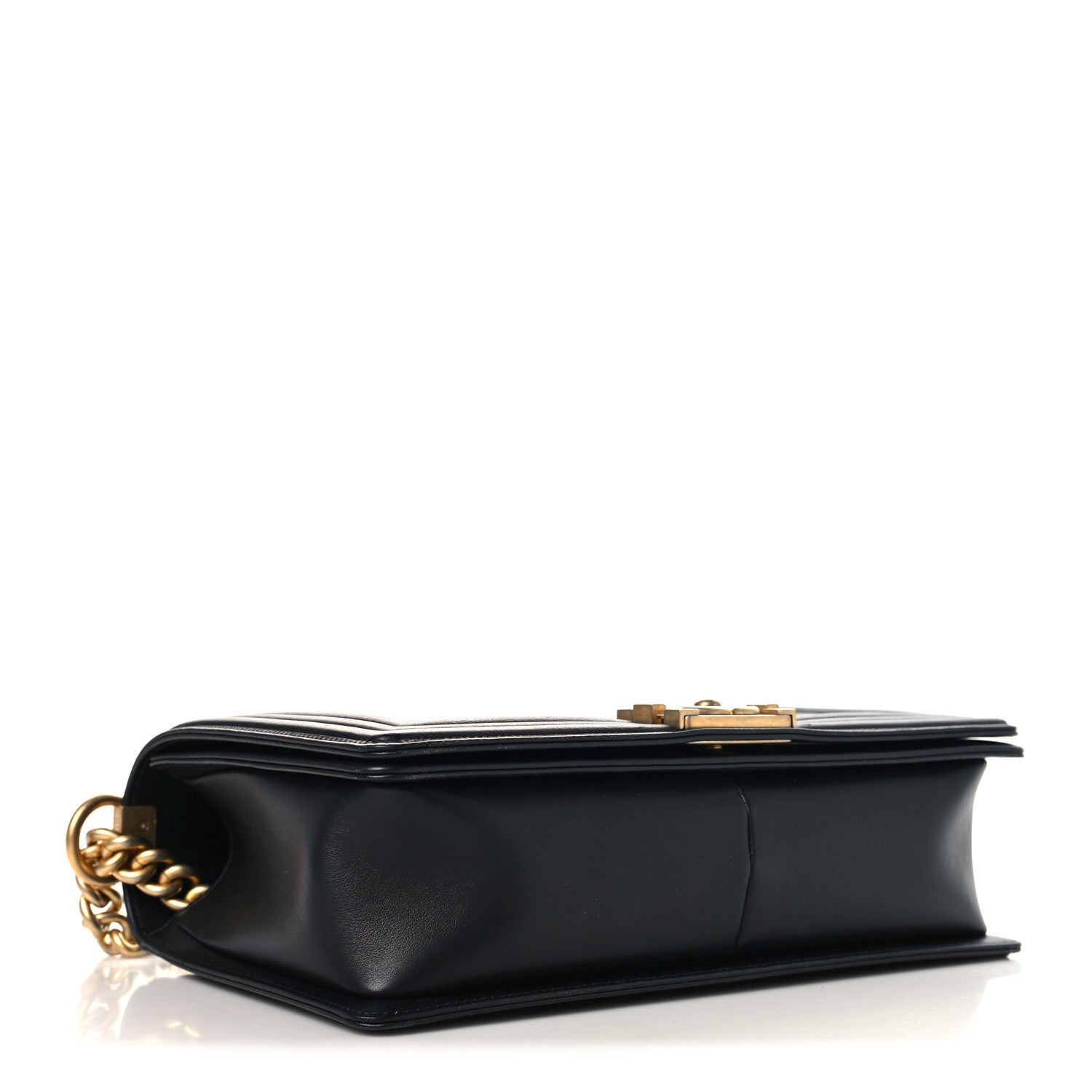 Calfskin Quilted New Medium Boy Flap Black