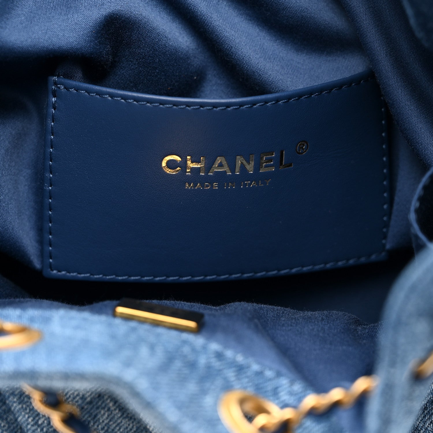 Washed Denim Quilted Small Chanel 25 Handbag Blue