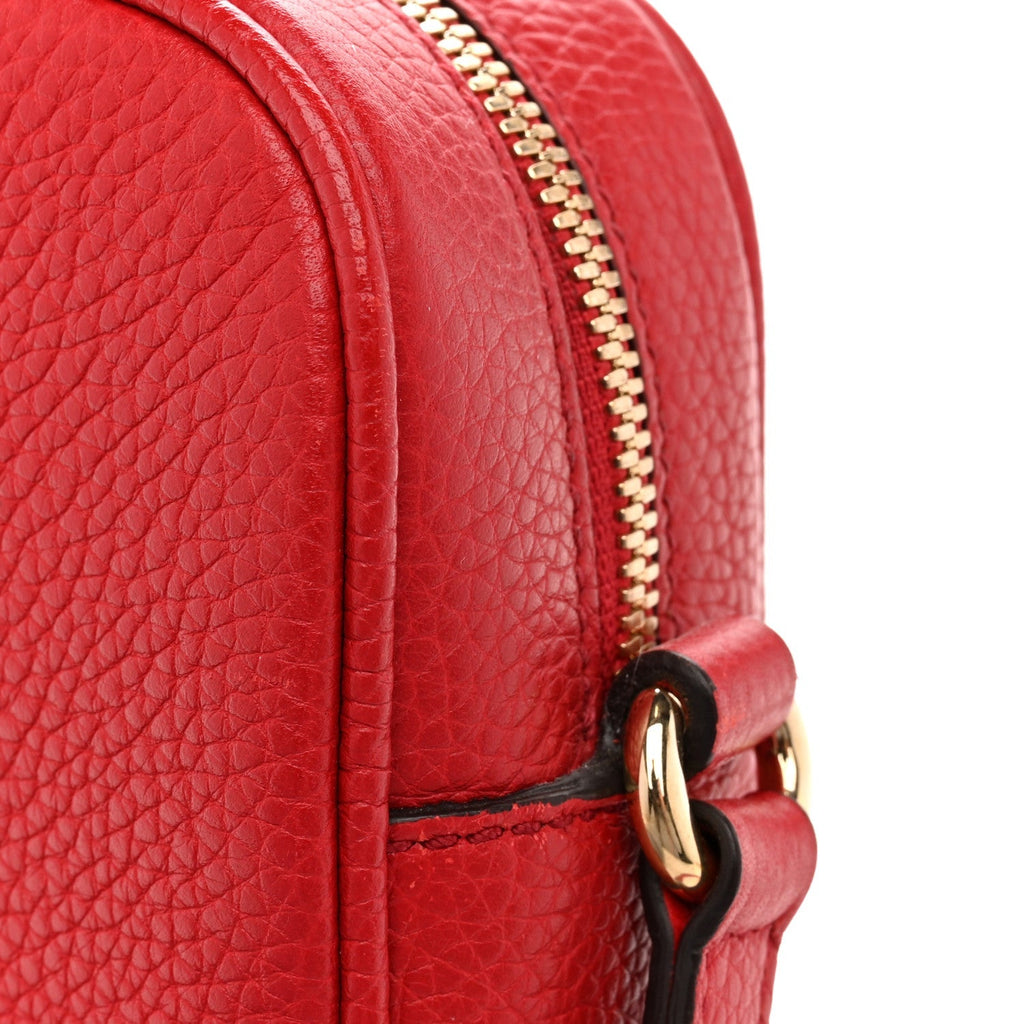 Pebbled Calfskin Small Soho Disco Bag Tabasco Red