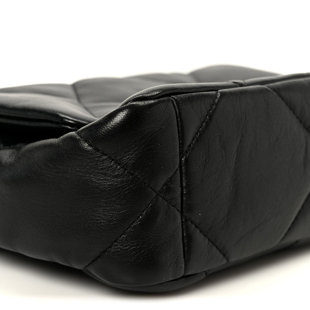 Lambskin Quilted Medium Chanel 19 Flap Black