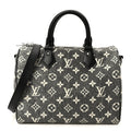 Denim Monogram Jacquard Speedy Bandouliere 25 Black