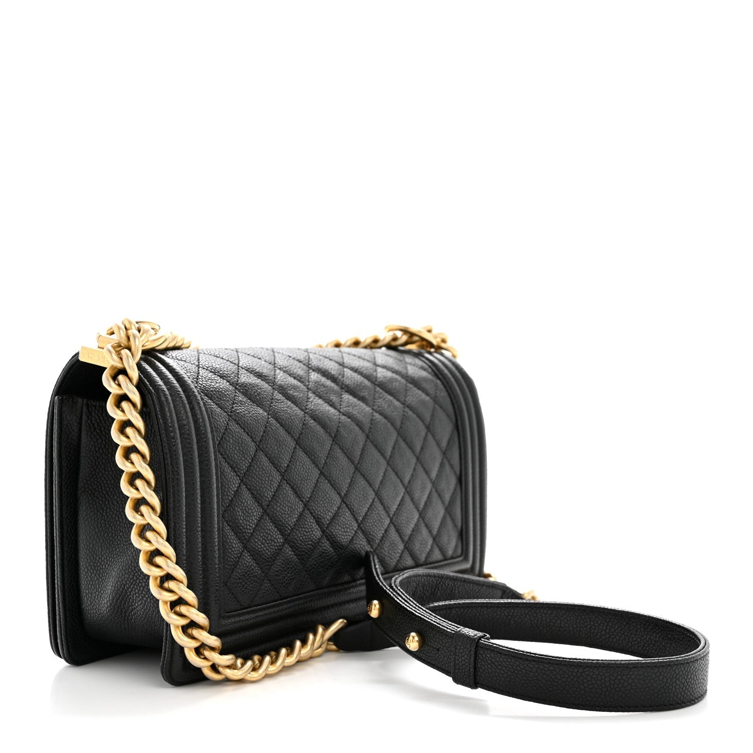 Caviar Quilted Medium Boy Flap Black