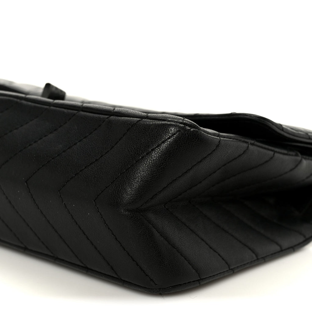 Sheepskin Chevron Quilted 2.55 Reissue 225 Double Flap So Black