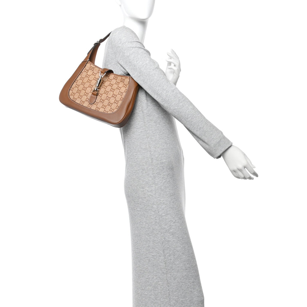 Raffia GG Supreme Monogram Calfskin Small Jackie 1961 Hobo Natural