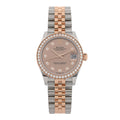 Stainless Steel 18K Everose Gold Diamond 31mm Oyster Perpetual Datejust Watch Pink 278381RBR