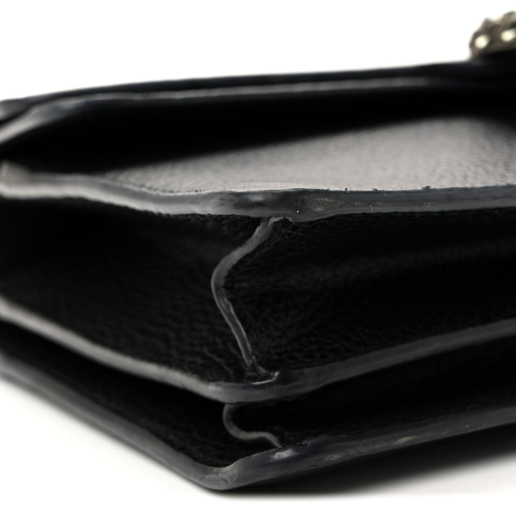 Pebbled Calfskin Small Dionysus Shoulder Bag Black