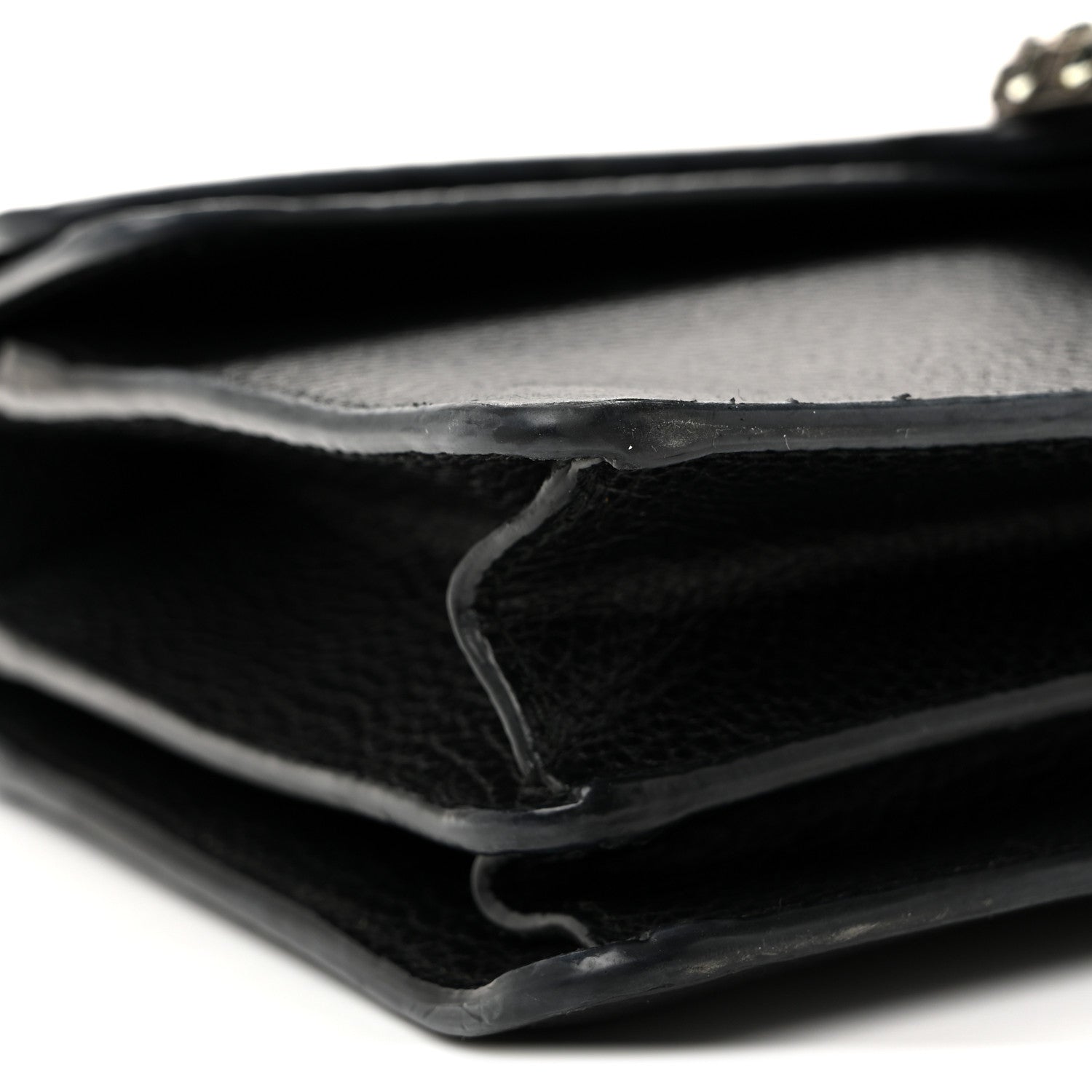 Pebbled Calfskin Small Dionysus Shoulder Bag Black