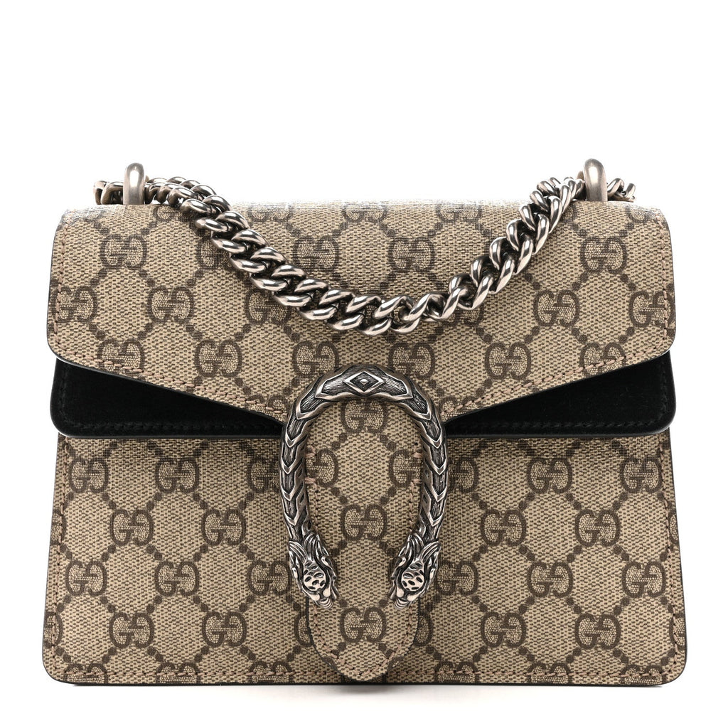 GG Supreme Monogram Mini Dionysus Shoulder Bag Black