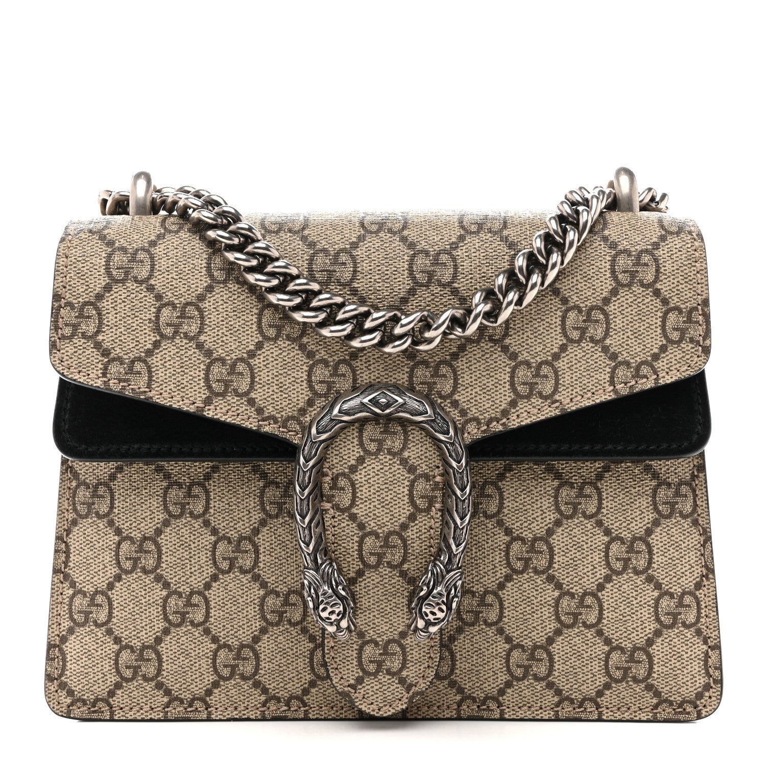 GG Supreme Monogram Mini Dionysus Shoulder Bag Black