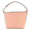 GG Supreme Monogram Textured Calfskin Web Super Mini Ophidia Shoulder Bag Pink