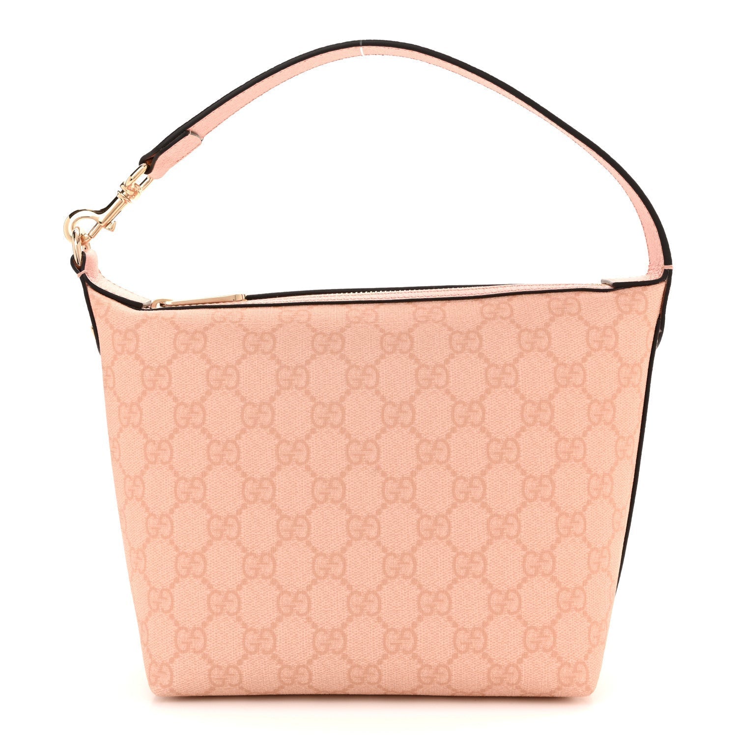 GG Supreme Monogram Textured Calfskin Web Super Mini Ophidia Shoulder Bag Pink
