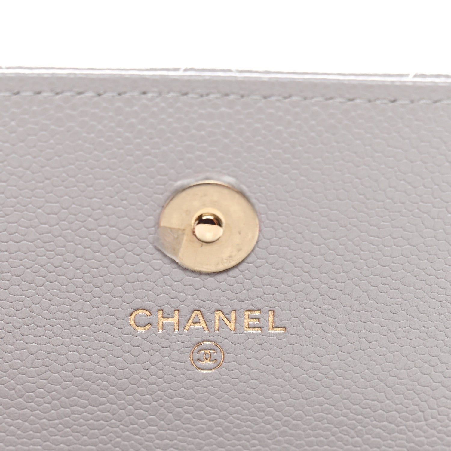 Caviar Quilted Mini Business Affinity Flap Grey