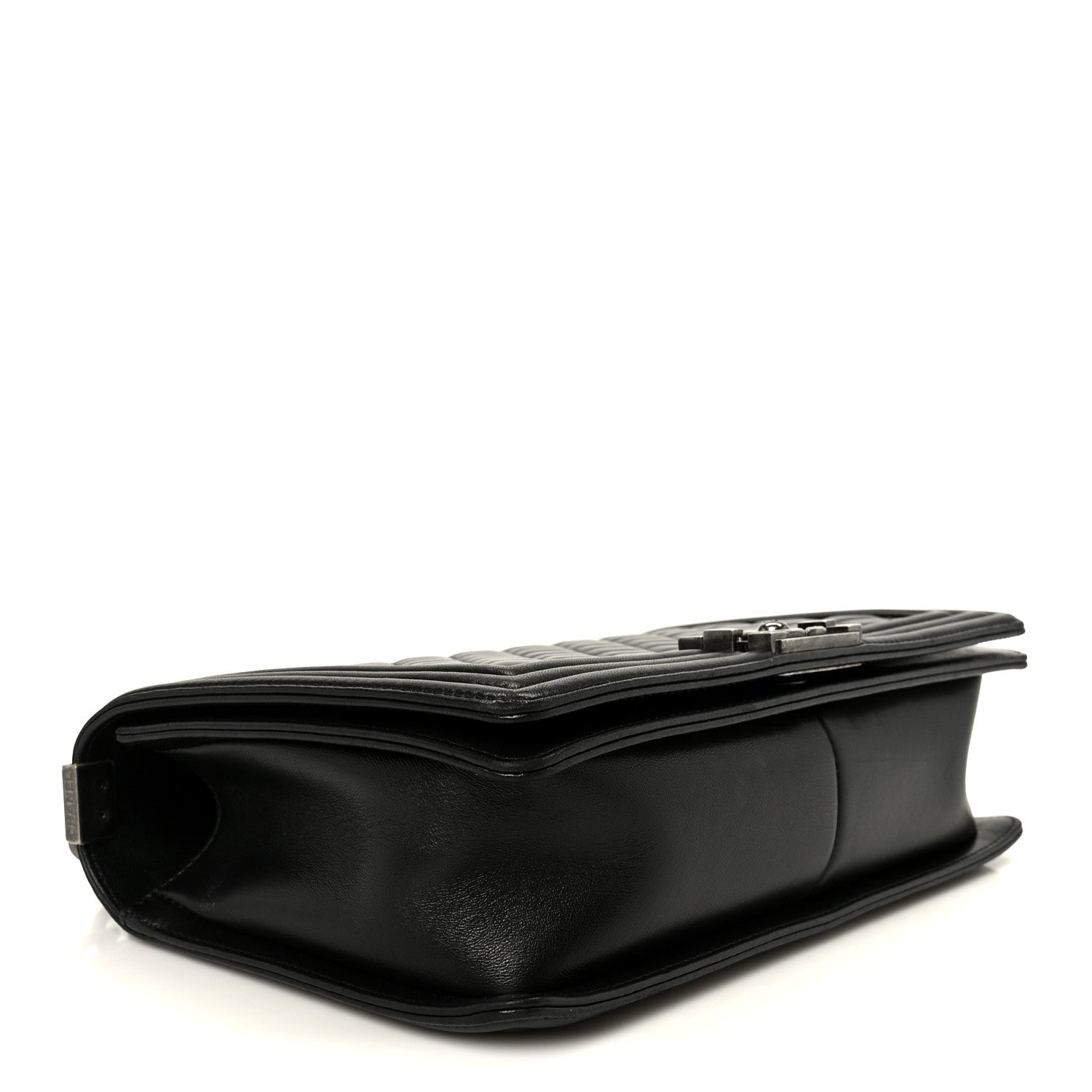 Calfskin Quilted Medium Boy Flap Black