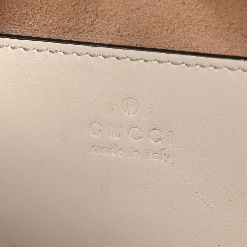 Calfskin Matelasse Small GG Marmont Chain Shoulder Bag White