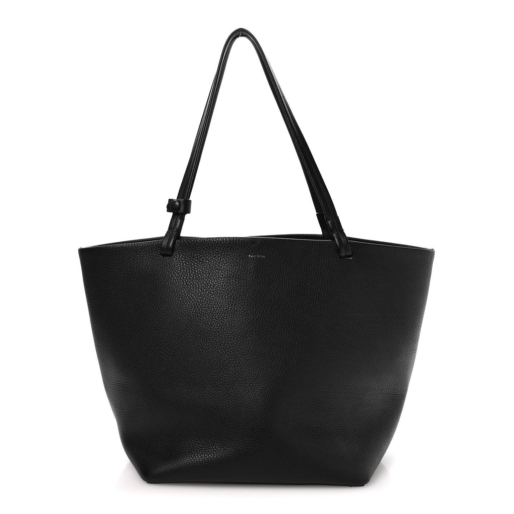 Grained Calfskin Park Tote Three Black