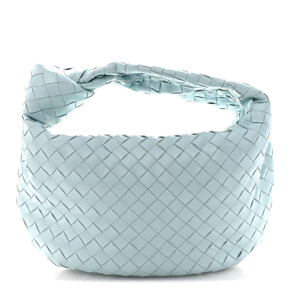 Nappa Intrecciato Teen Jodie Hobo Teal Washed