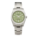 Stainless Steel 34mm Oyster Perpetual Watch Pistachio 124200