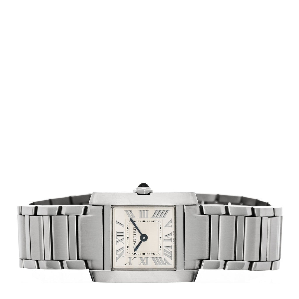Stainless Steel 21mm Tank Francaise Quartz Watch Silver