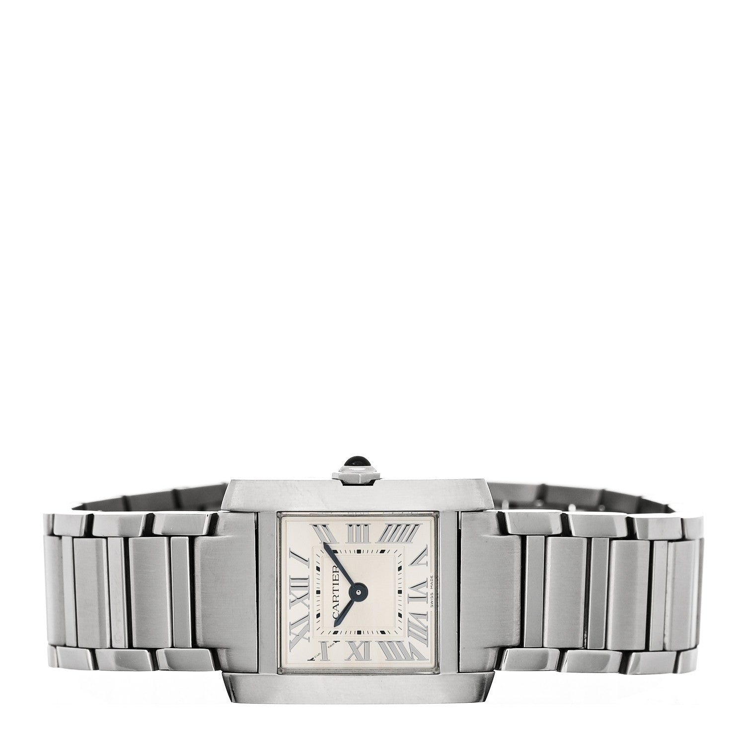Stainless Steel 21mm Tank Francaise Quartz Watch Silver