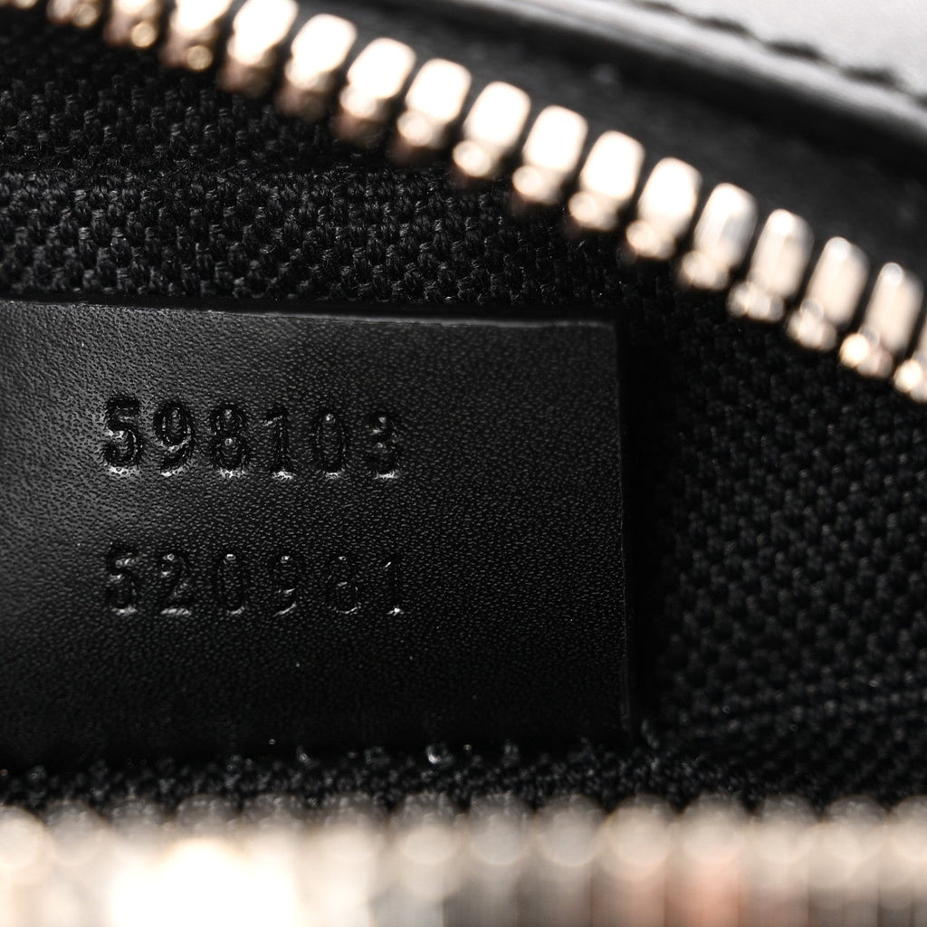 GG Supreme Monogram Appia Calfskin Web Small Camera Messenger Bag Black Grey