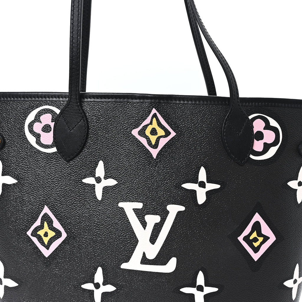 Monogram Giant Wild at Heart Neverfull MM Black