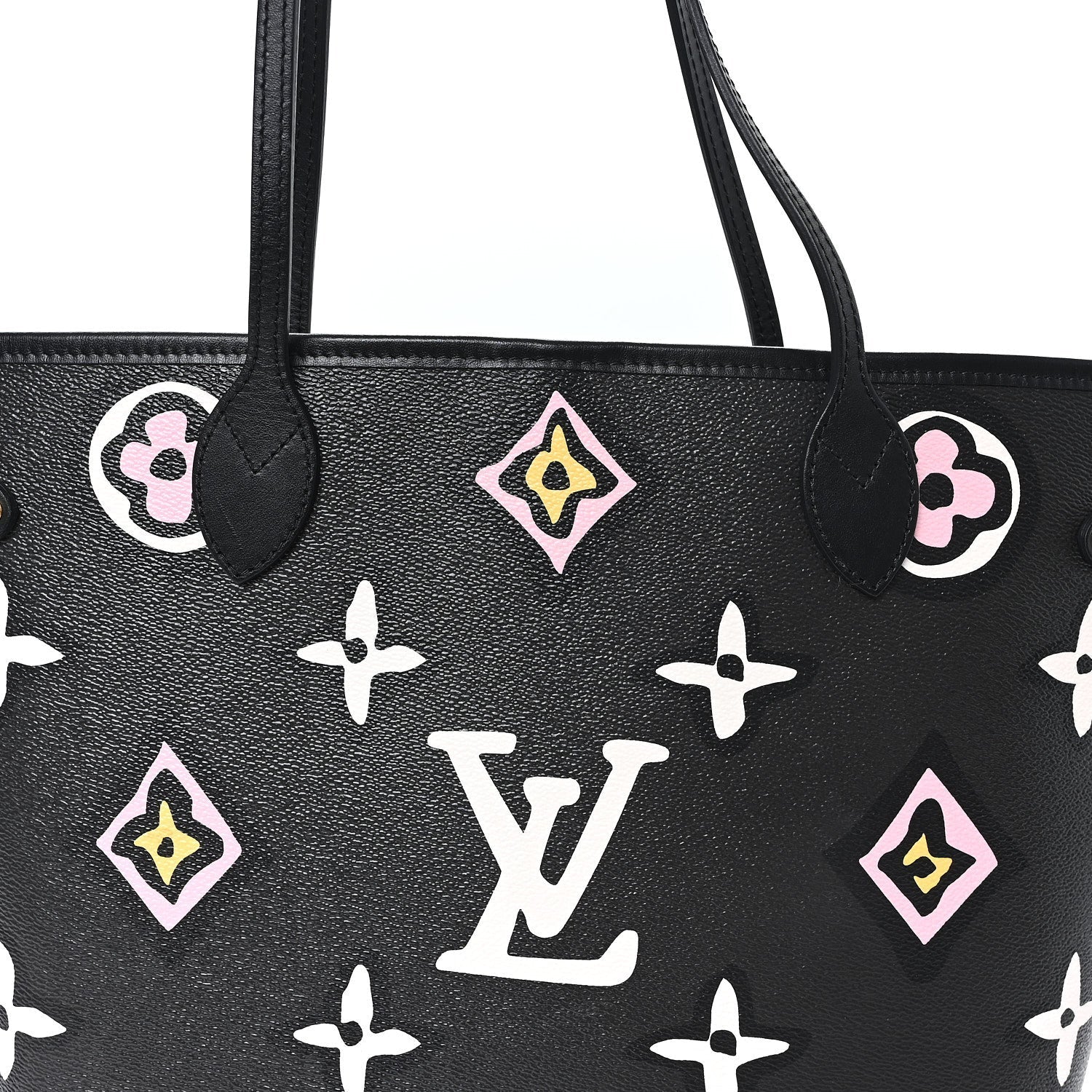 Monogram Giant Wild at Heart Neverfull MM Black