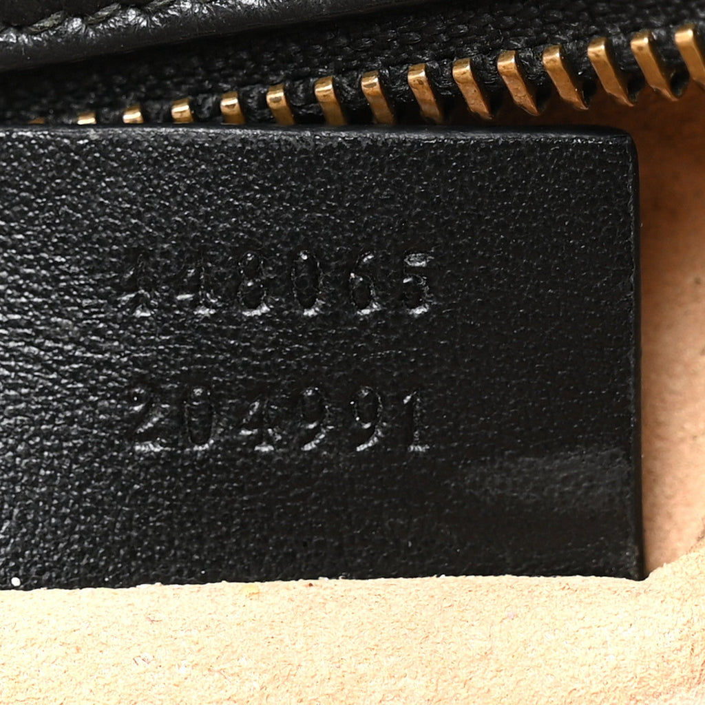 Calfskin Matelasse Mini GG Marmont Chain Shoulder Bag Black