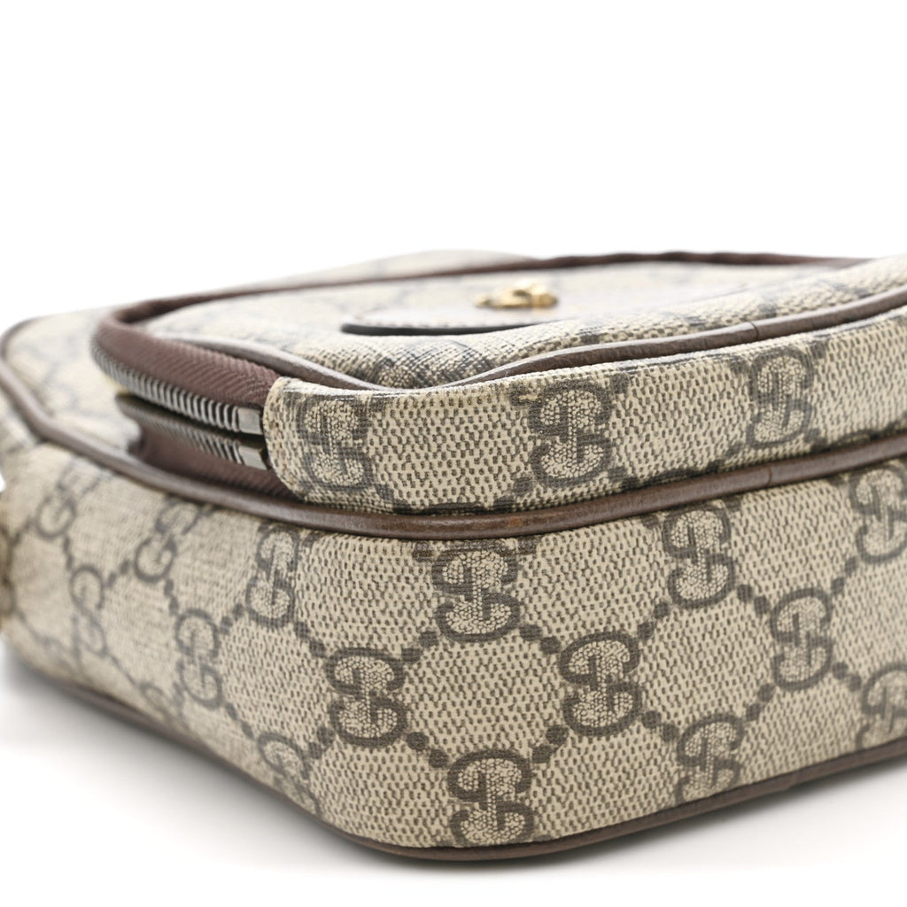 GG Supreme Monogram Mini Neo Vintage Double Zip Messenger Bag Beige New Acero Crop