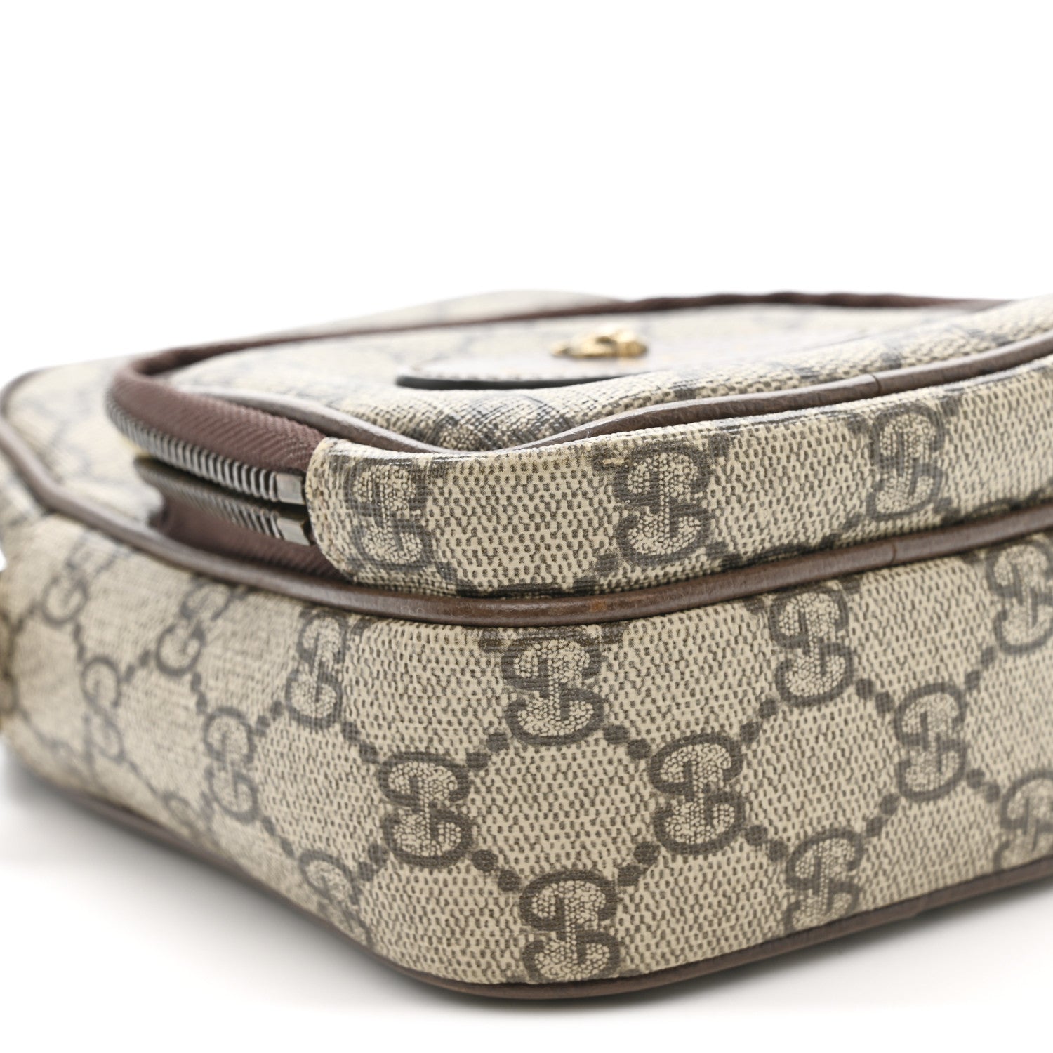 GG Supreme Monogram Mini Neo Vintage Double Zip Messenger Bag Beige New Acero Crop