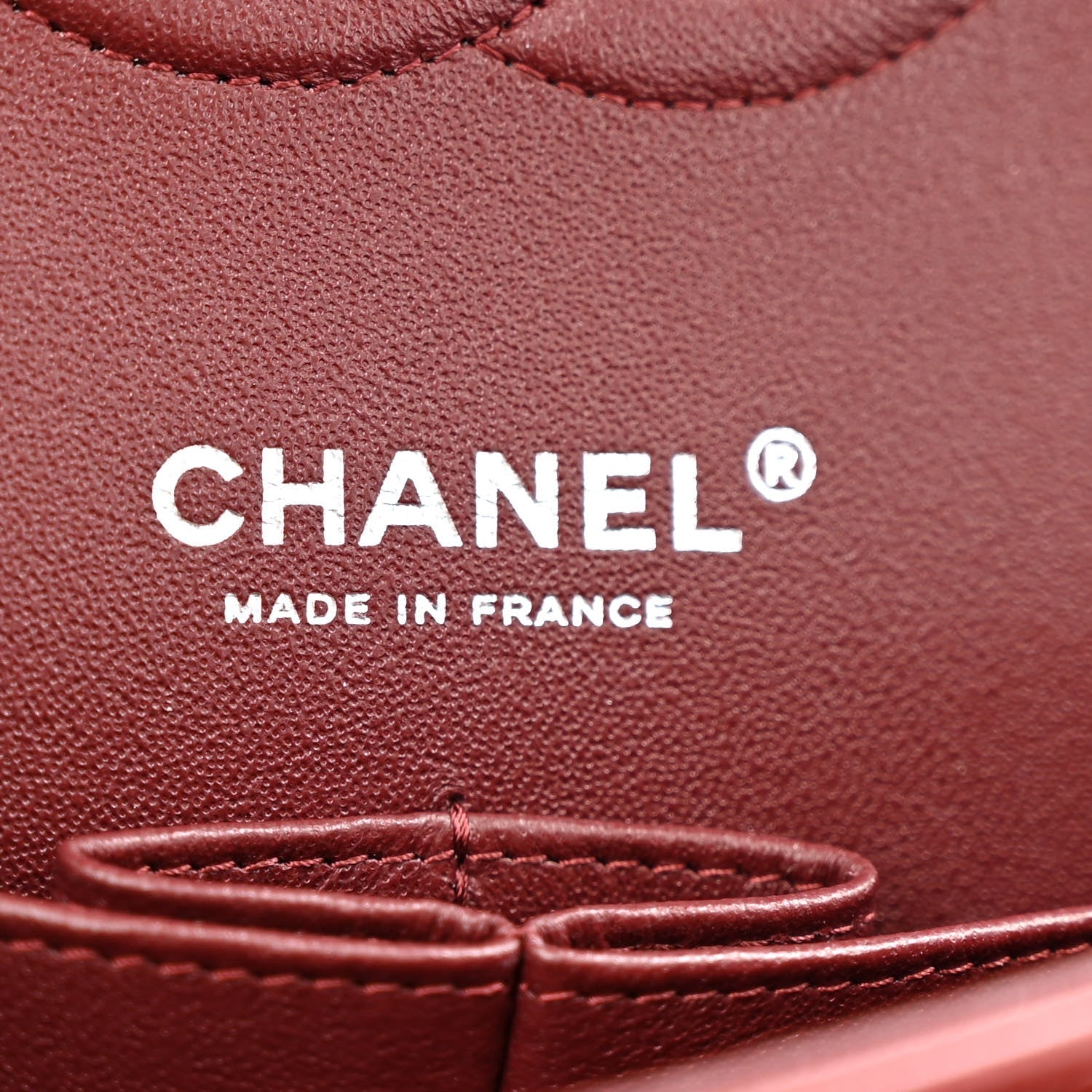 Lambskin Quilted Medium Double Flap Burgundy