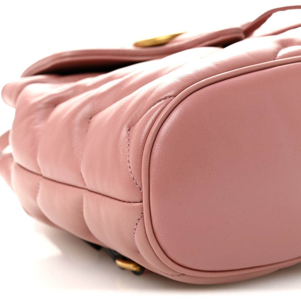 Nappa Chevron Matelasse GG Marmont Backpack Carmine Rose