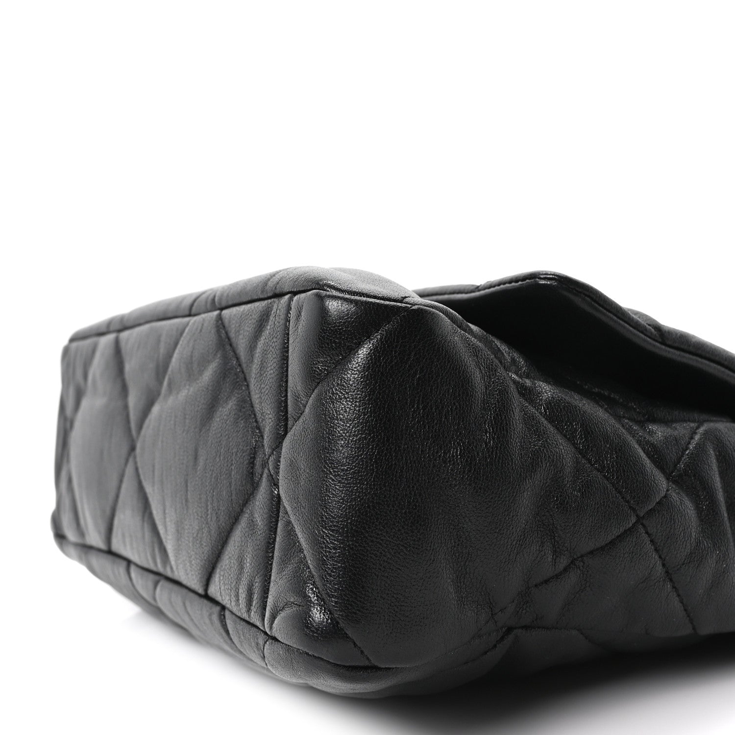Goatskin Quilted Large Chanel 19 Flap Black