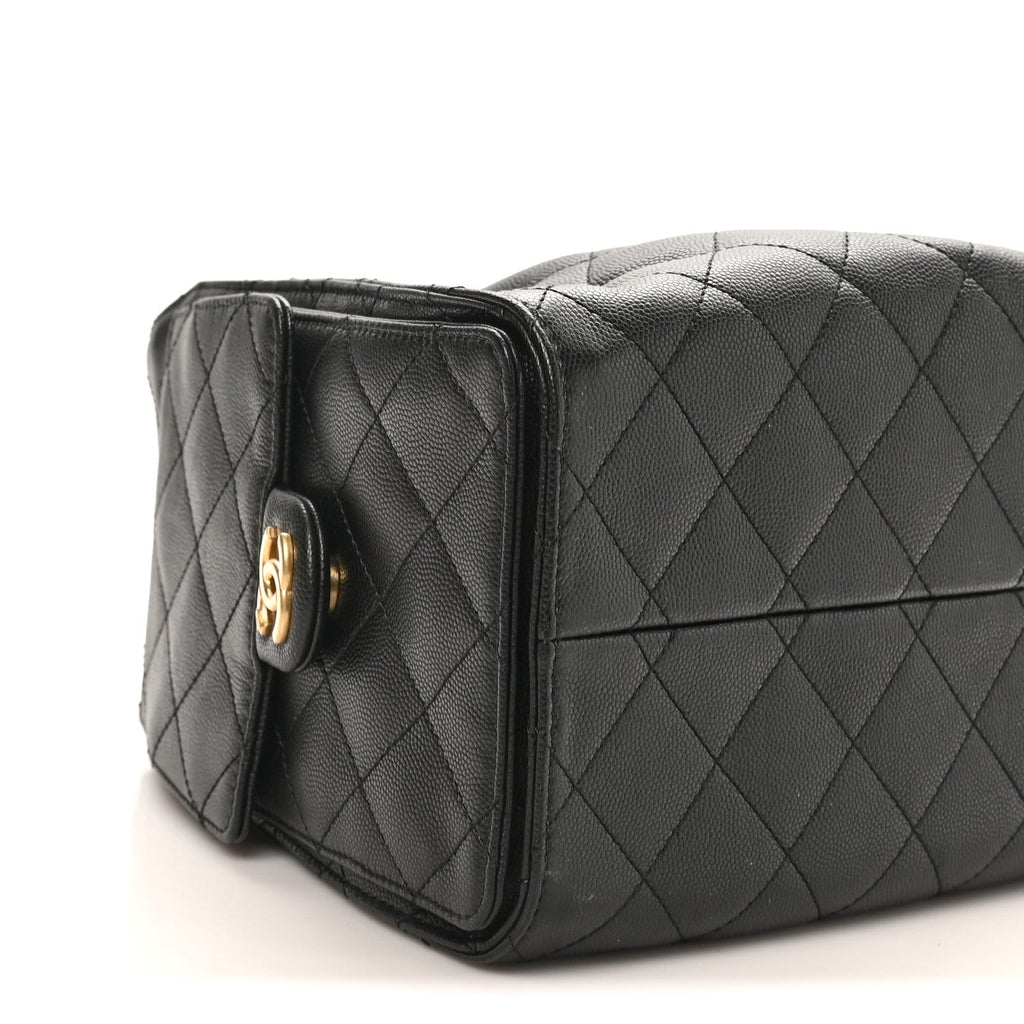 Caviar Quilted Small Chanel 25 Handbag Black