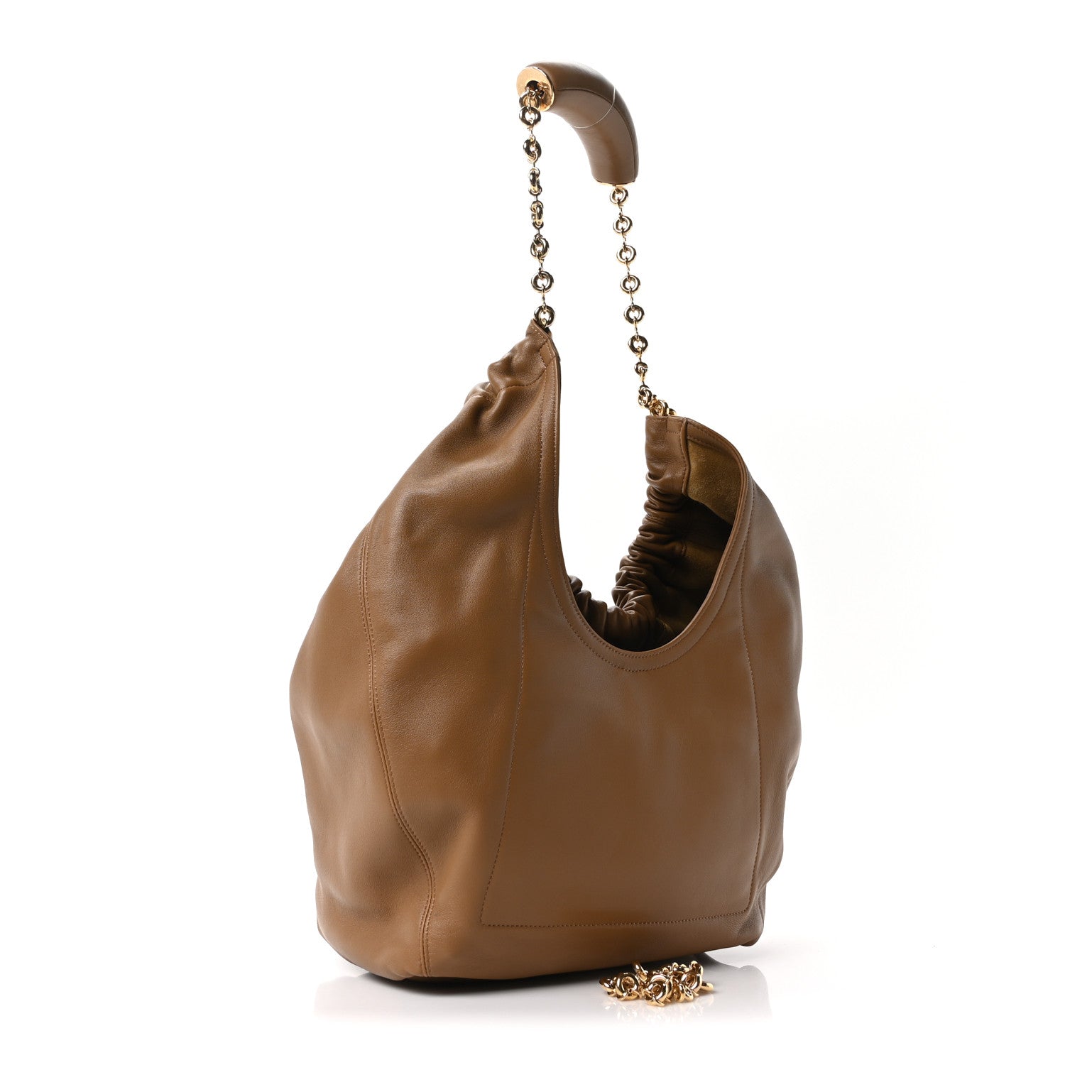 Mellow Nappa Medium Squeeze Bag Oak