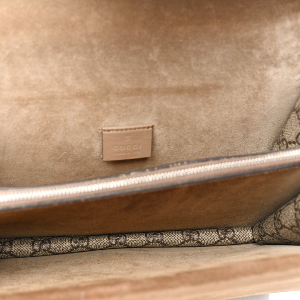 GG Supreme Monogram Small Dionysus Shoulder Bag Taupe