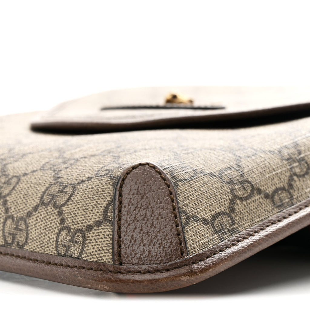 GG Supreme Monogram Web Medium Neo Vintage Flap Messenger Bag Beige New Acero