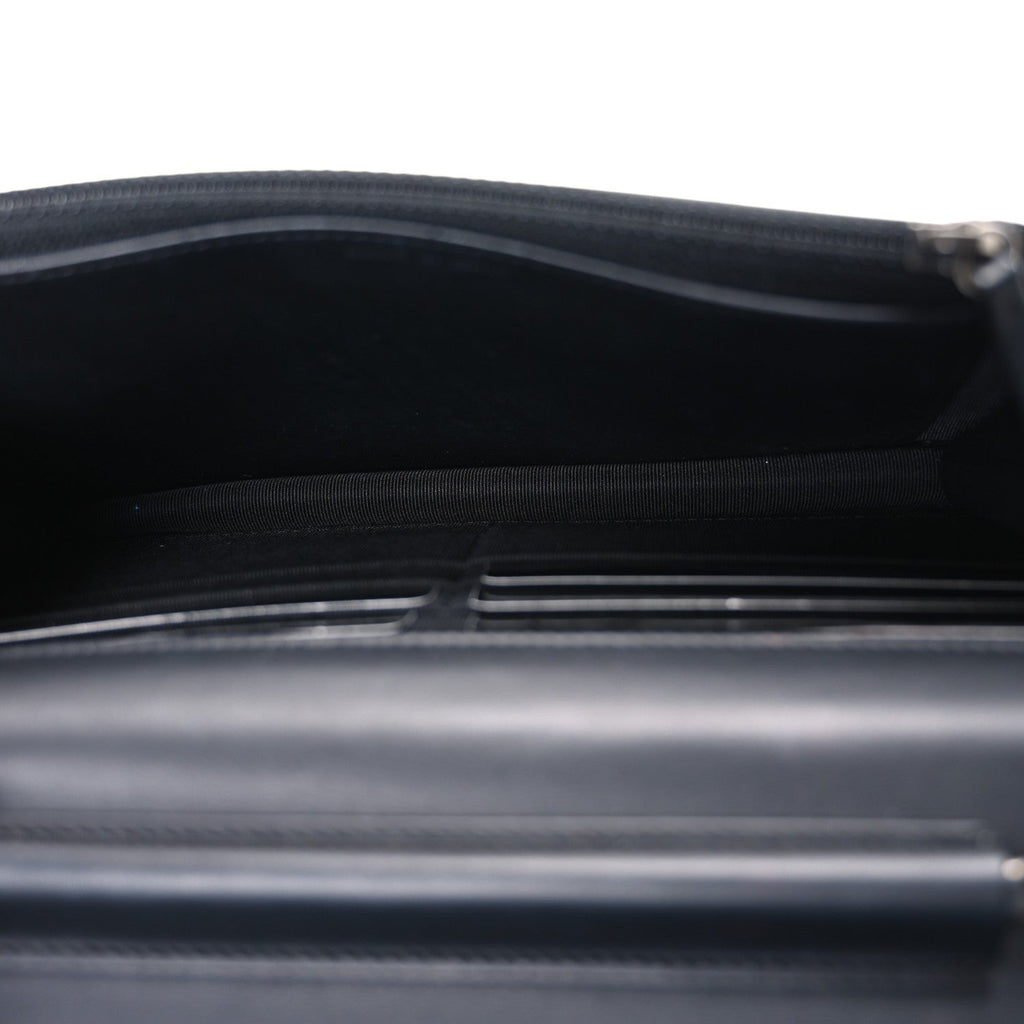Aged Calfskin Quilted Lucky Charms 2.55 Reissue Wallet On Chain WOC Black