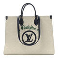 Jacquard Embroidered Tufted Monogram Portofino Onthego GM Black