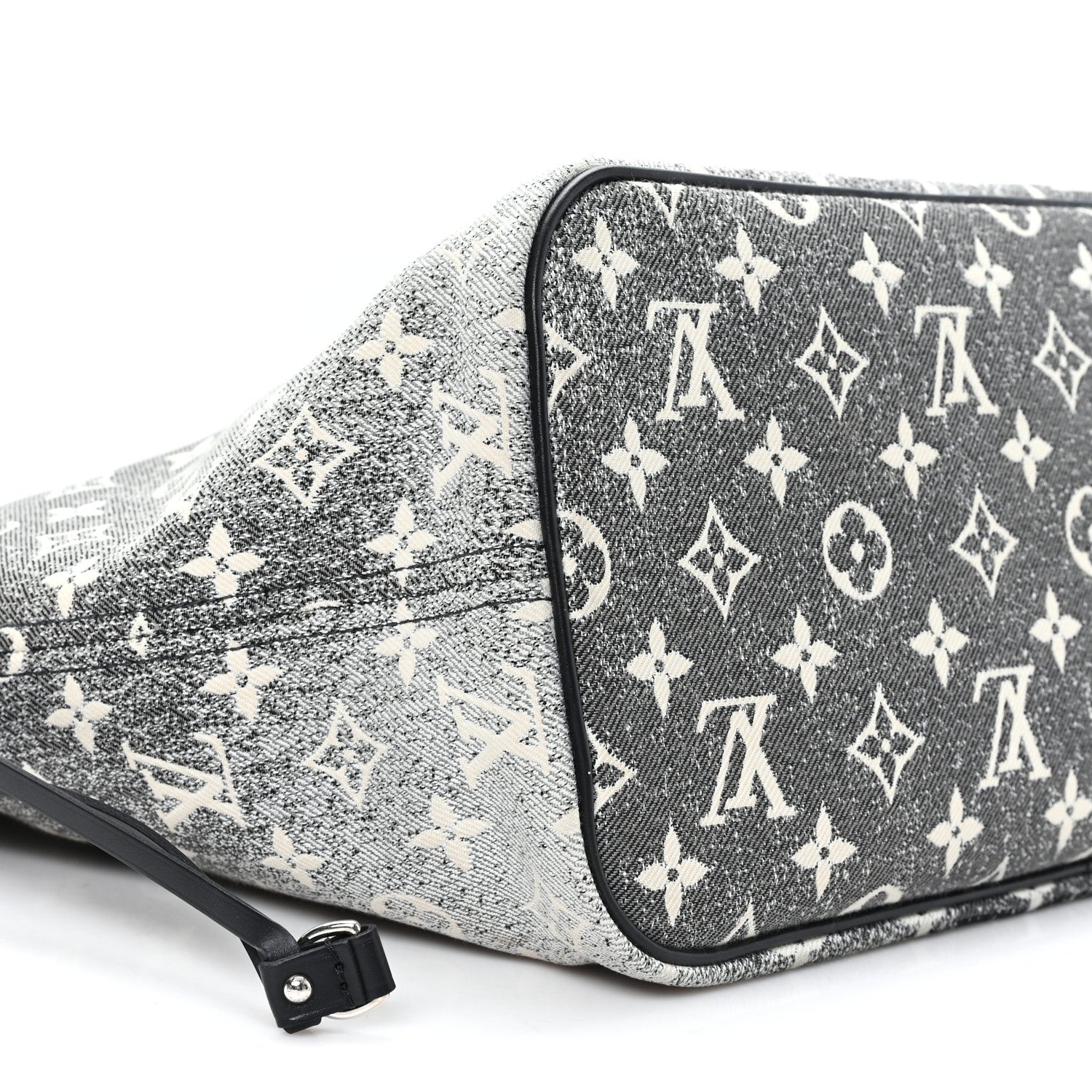 Denim Monogram Jacquard Neverfull MM Grey