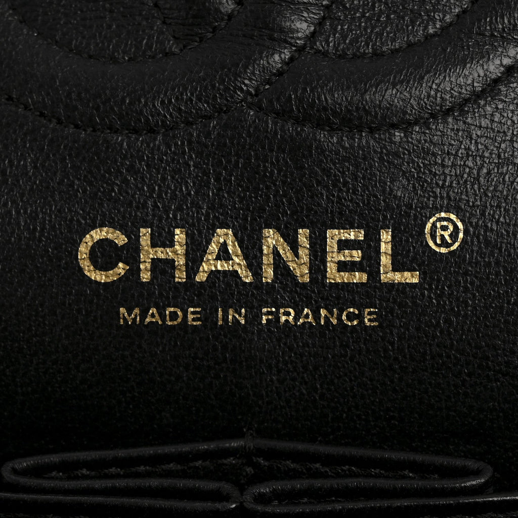 Caviar Quilted Small Double Flap Black