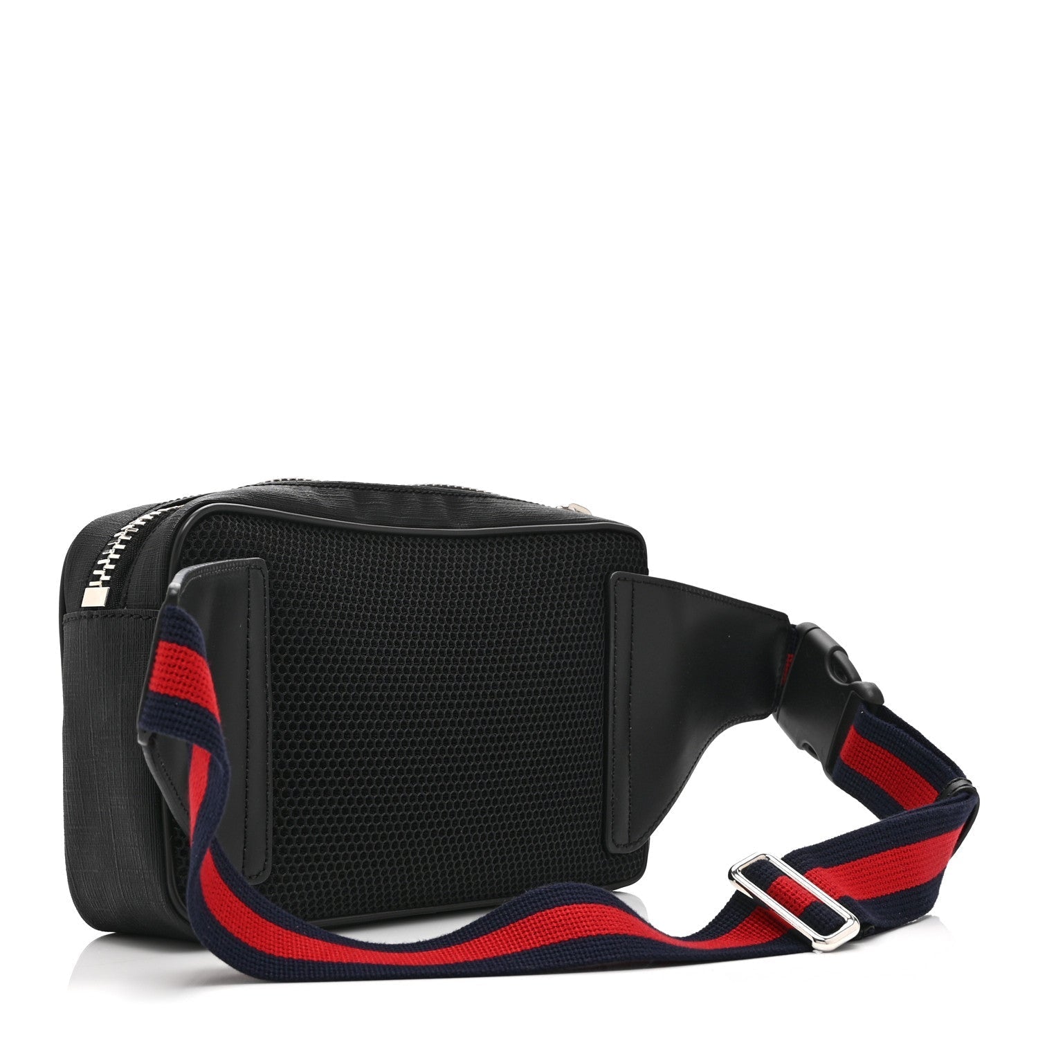 Soft GG Supreme Monogram Web Belt Bag Black Grey