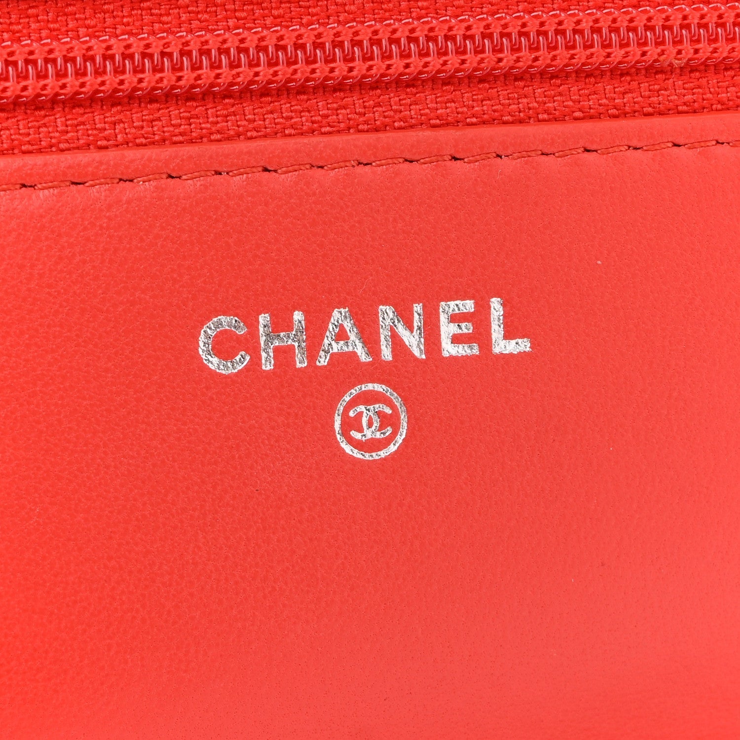Lambskin Quilted Boy Wallet On Chain WOC Red