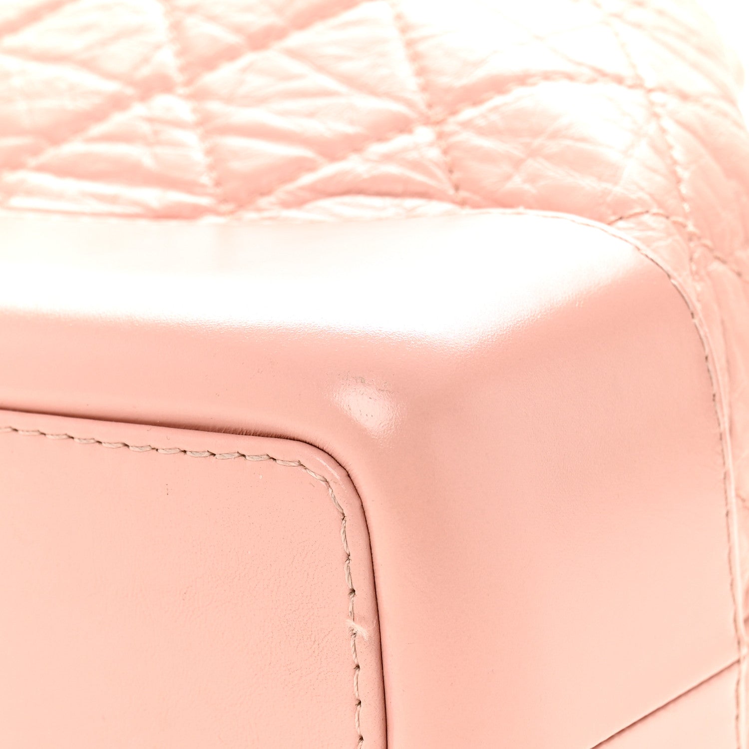 Aged Calfskin Quilted Small Gabrielle Backpack Pink