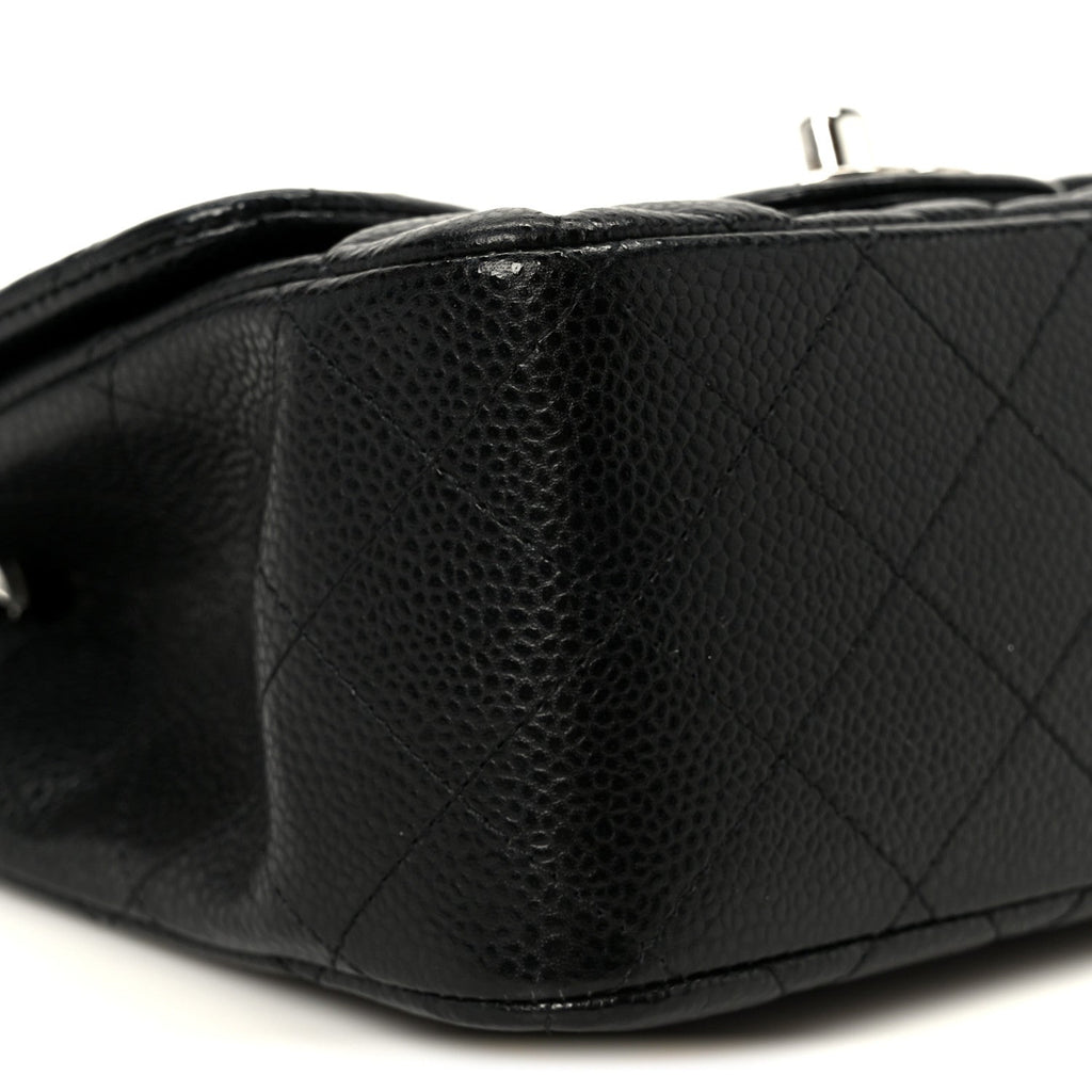 Caviar Quilted Mini Square Flap Black