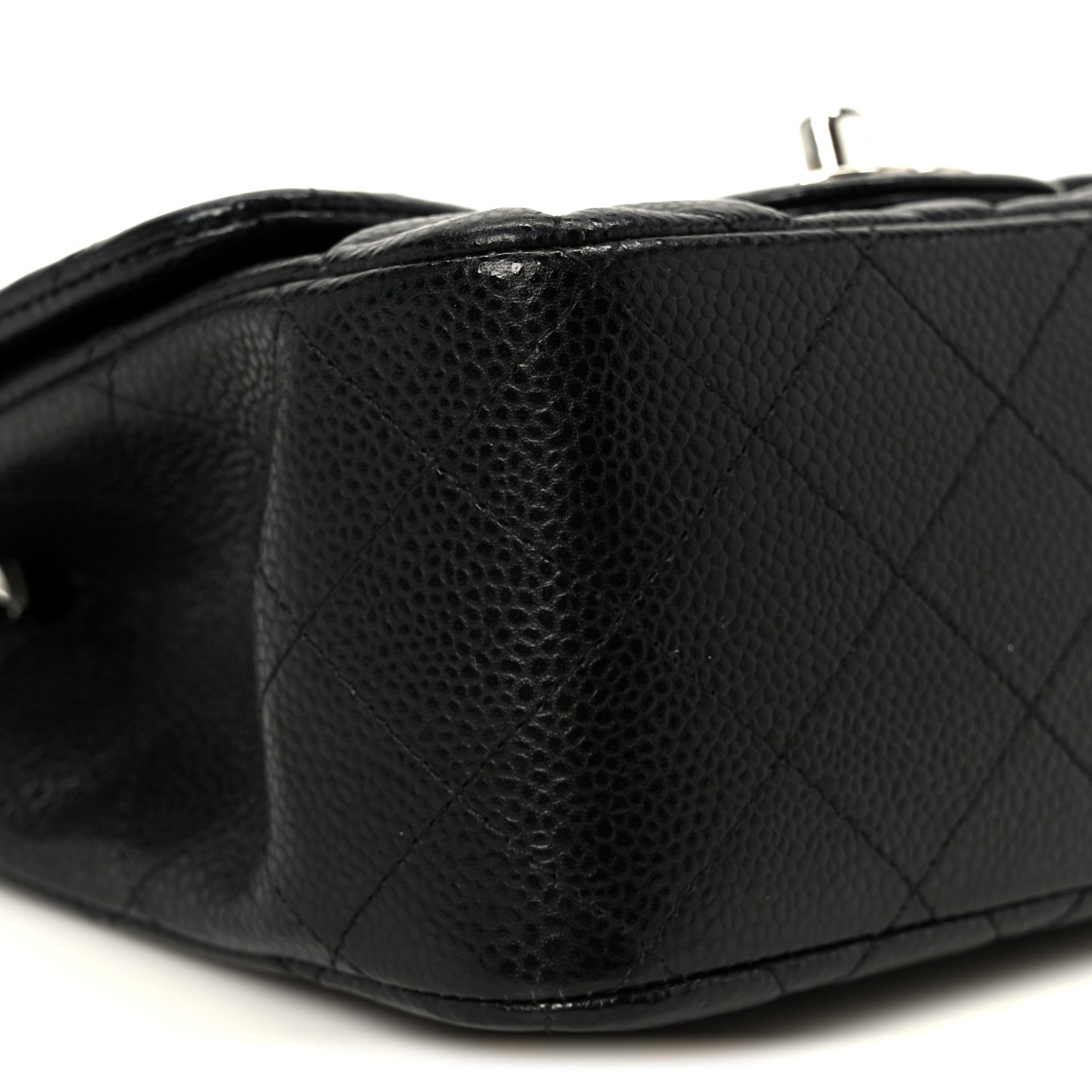 Caviar Quilted Mini Square Flap Black