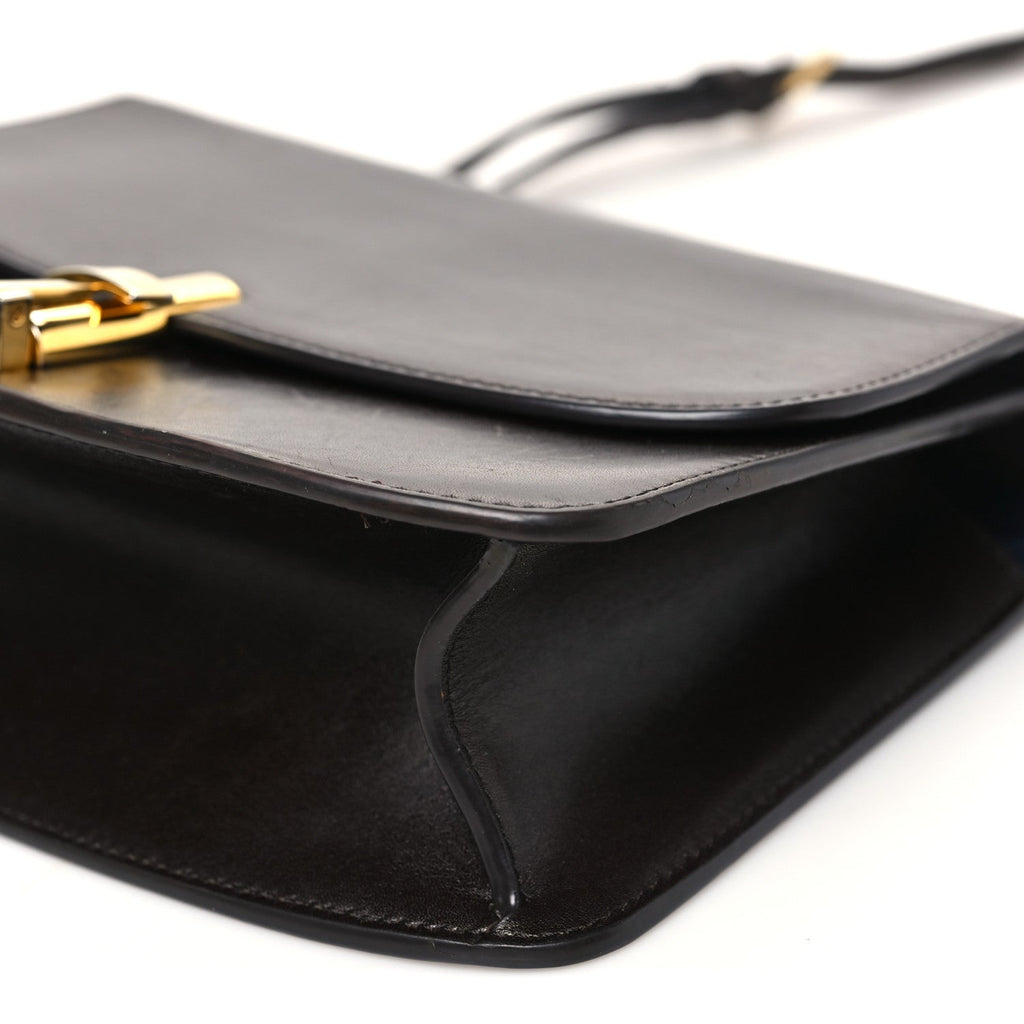 Sleek Calfskin The Sofia 8.75 Crossbody Dark Brown