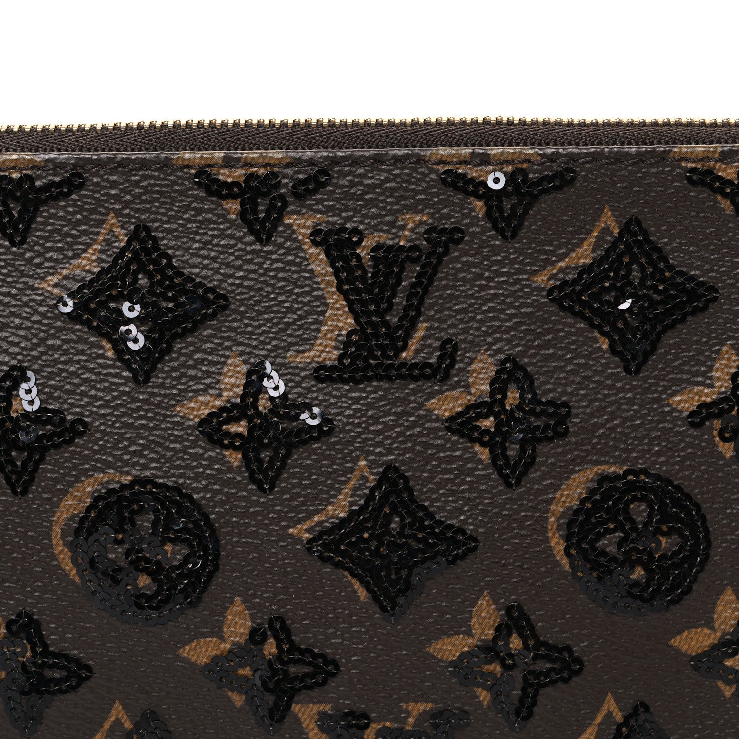 Monogram Sequins Pochette Accessories Black
